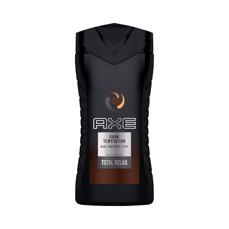 AXE Dark Temptation duschgel för män med doft av mörk choklad, kroppstvål för total avslappning.