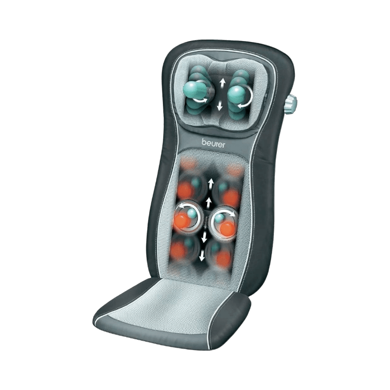 Beurer MG260 shiatsu massagedyna med roterande massagehuvuden och värmefunktion.
