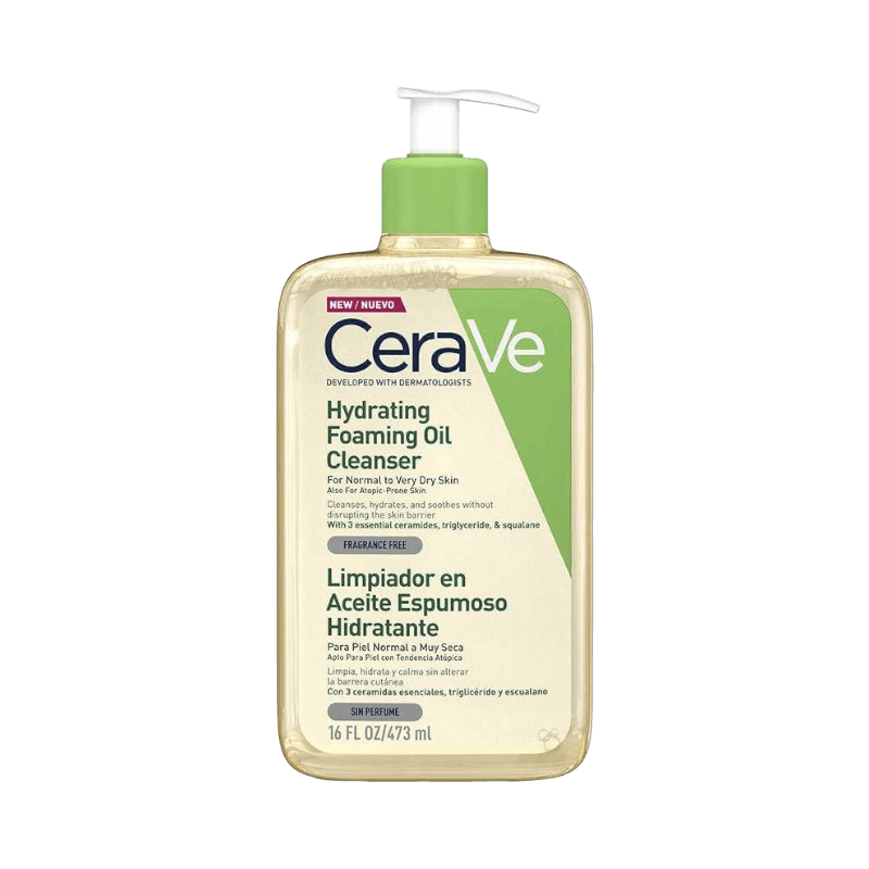 CeraVe Hydrating Foaming Oil Cleanser för torr till mycket torr hud.