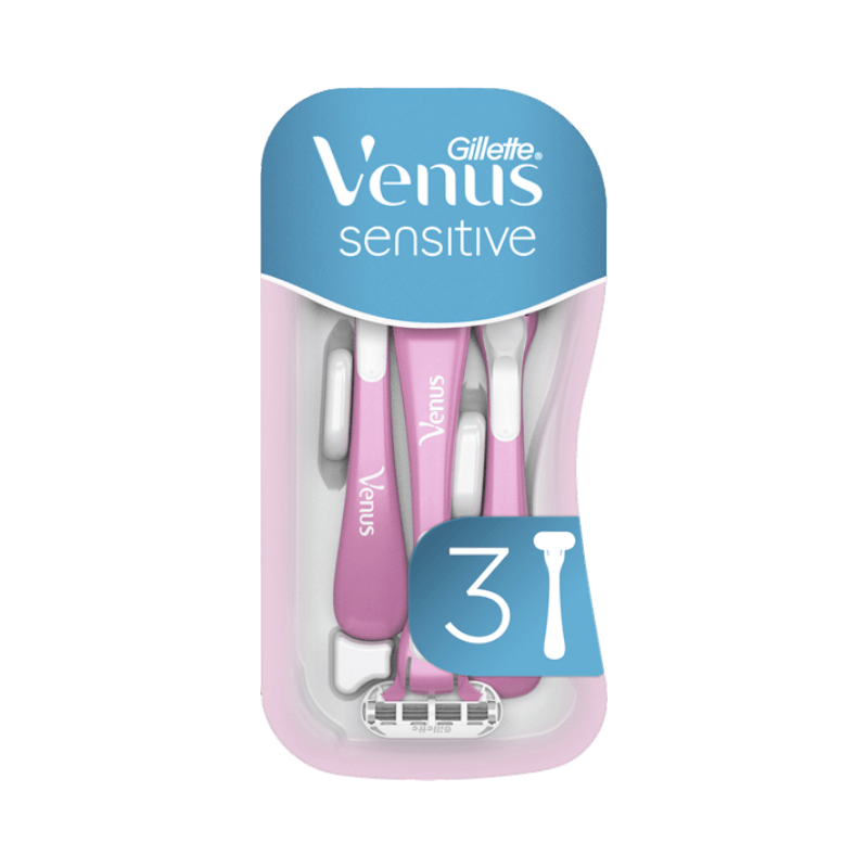 Gillette Venus Sensitive engångsrakhyvlar 3-pack för känslig hud