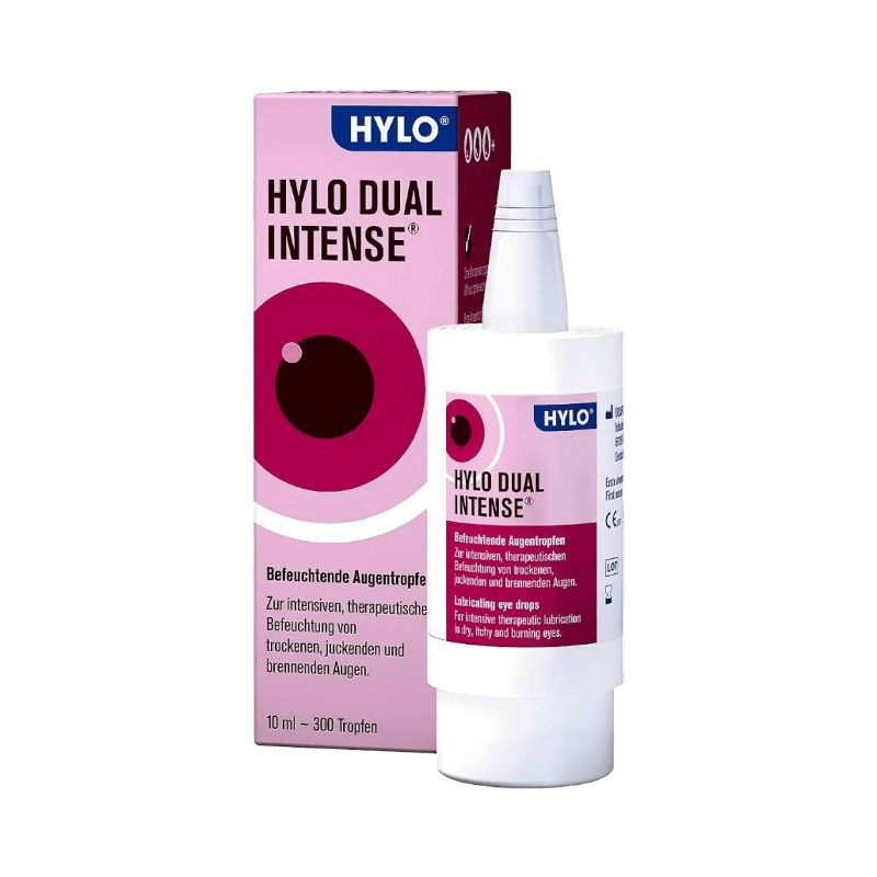 Hylo Dual Intense ögondroppar för torra, svidande och kliande ögon med 300 doser