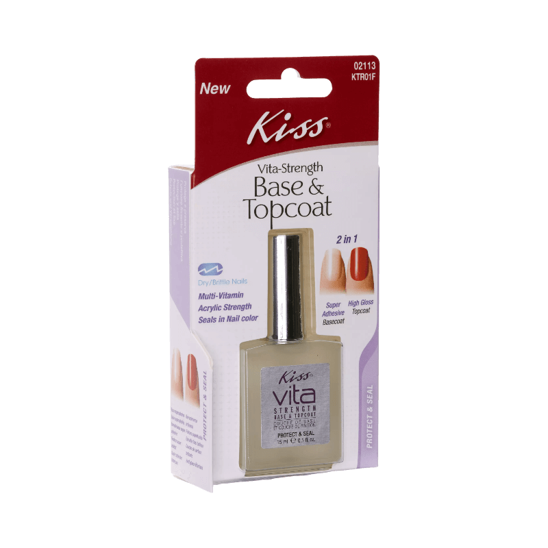 Kiss Vita Strength 2-i-1 bas- och topplack för starkare och skyddade naglar