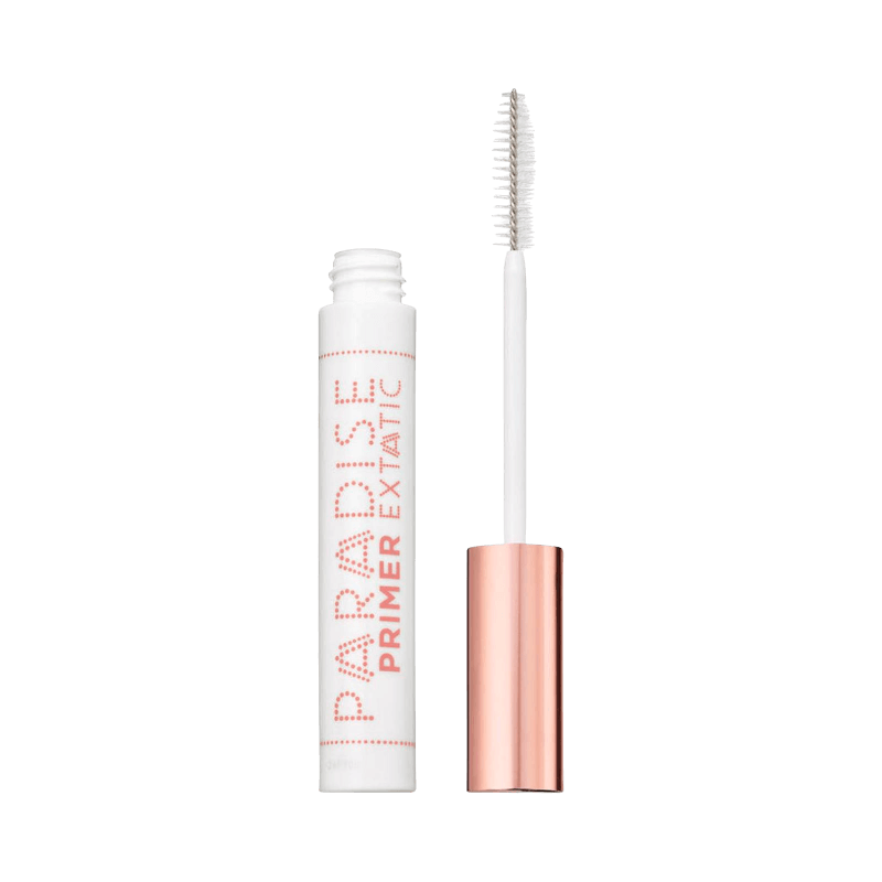 Vit fransprimer från L’Oréal Paris Paradise Extatic med böjd borste och roséfärgat lock