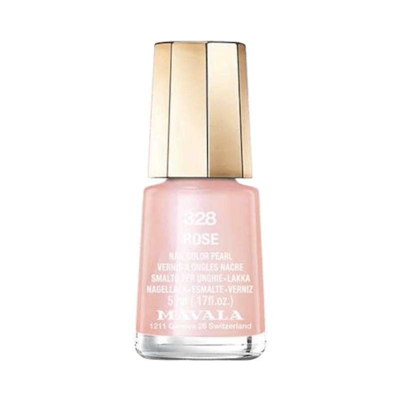 Mavala Rose 328 nagellack i en 5 ml flaska, ljusrosa pärlemorfinish.