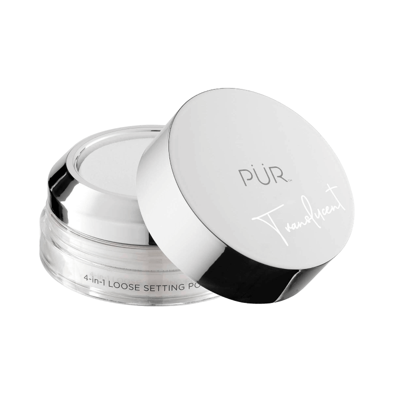 PÜR 4-in-1 translucent löspuder som fixerar makeup och minskar glans.