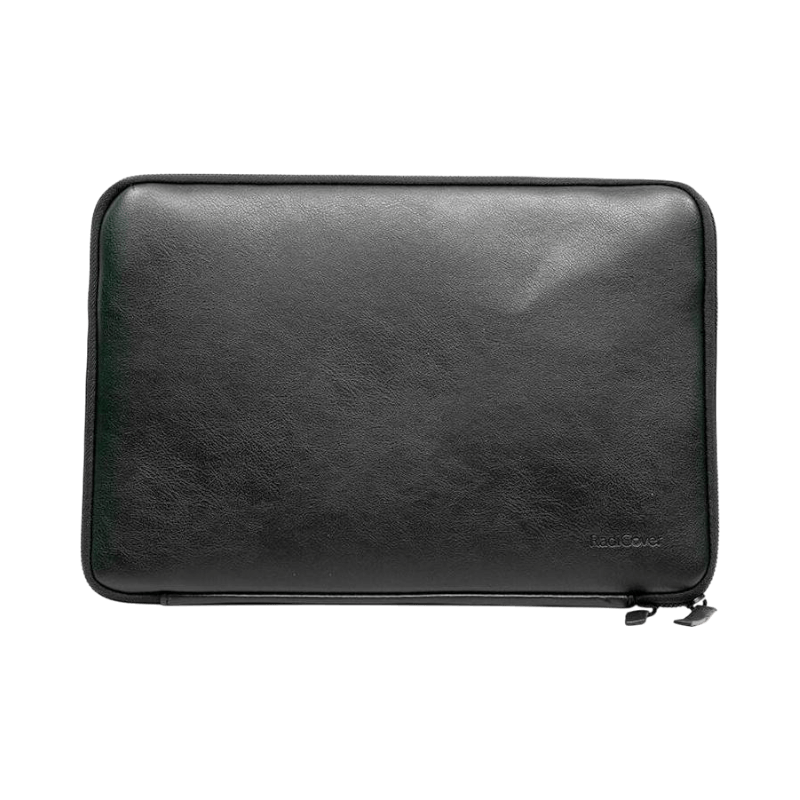 Svart laptopfodral 15,6 tum i läderimitation för extra skydd