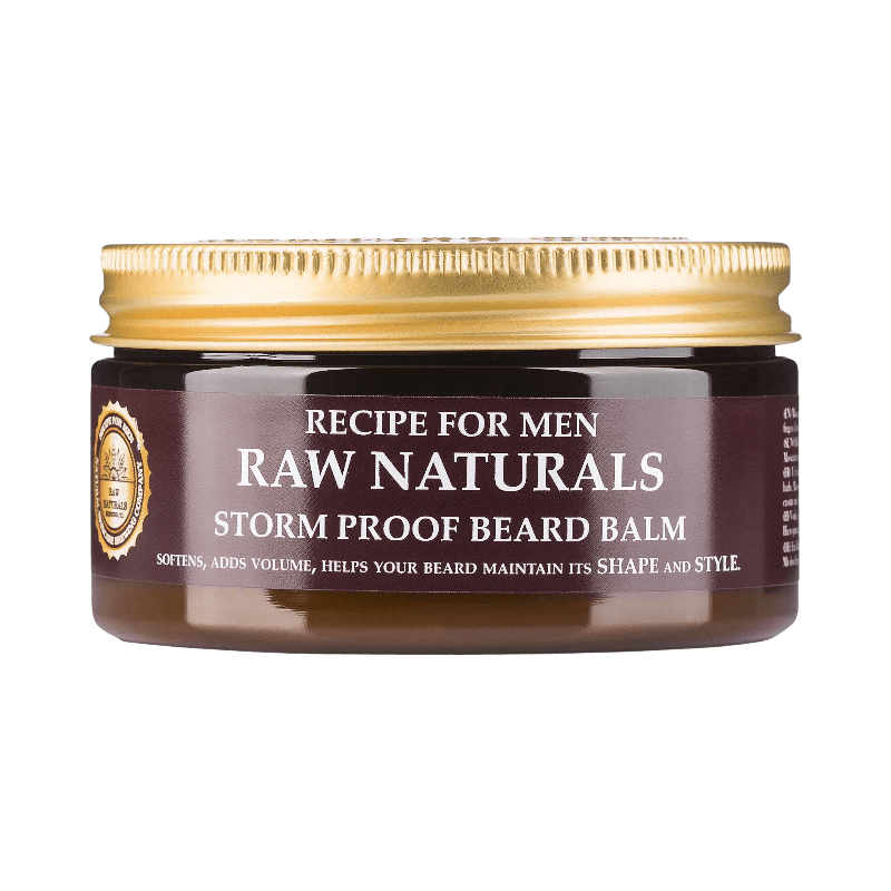 Storm Proof Beard Balm från Raw Naturals för volym, mjukhet och hållbar skäggform.