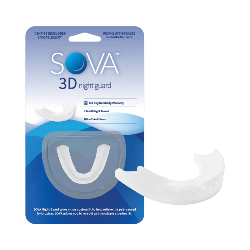 SOVA 3D bettskena för natten med tunn passform och skydd mot tandgnissling
