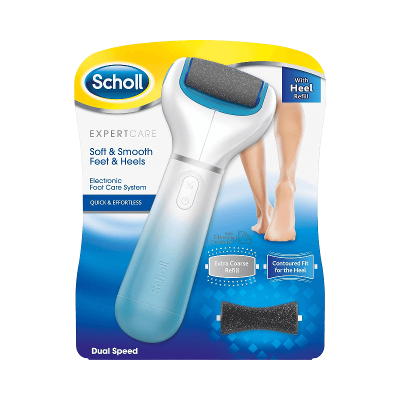 Scholl ExpertCare elektrisk fotfil med dubbla hastigheter och extra grov refill
