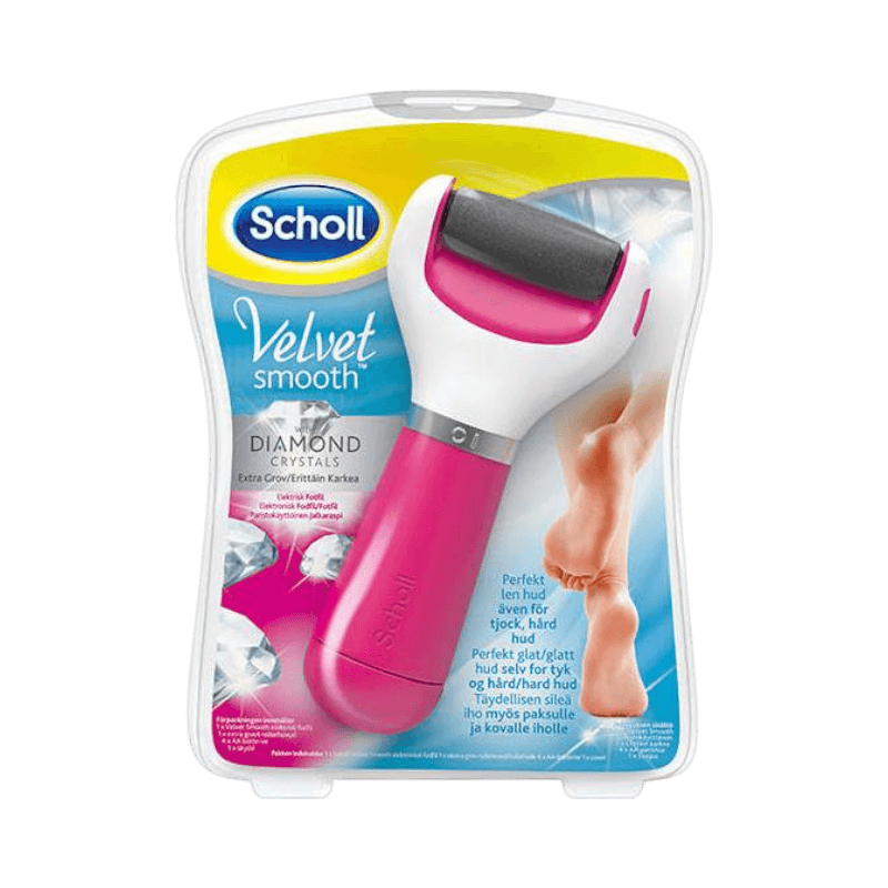 Scholl Velvet Smooth elektrisk fotfil med diamantkristaller för hård hud