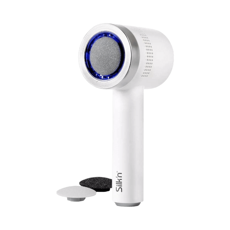 Silk’n VacuPedi silver elektrisk fotfil med vakuumfunktion och utbytbara rullar