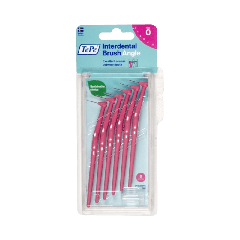 TePe Interdental Brush Angle storlek 0 i rosa för extra precision mellan tänderna