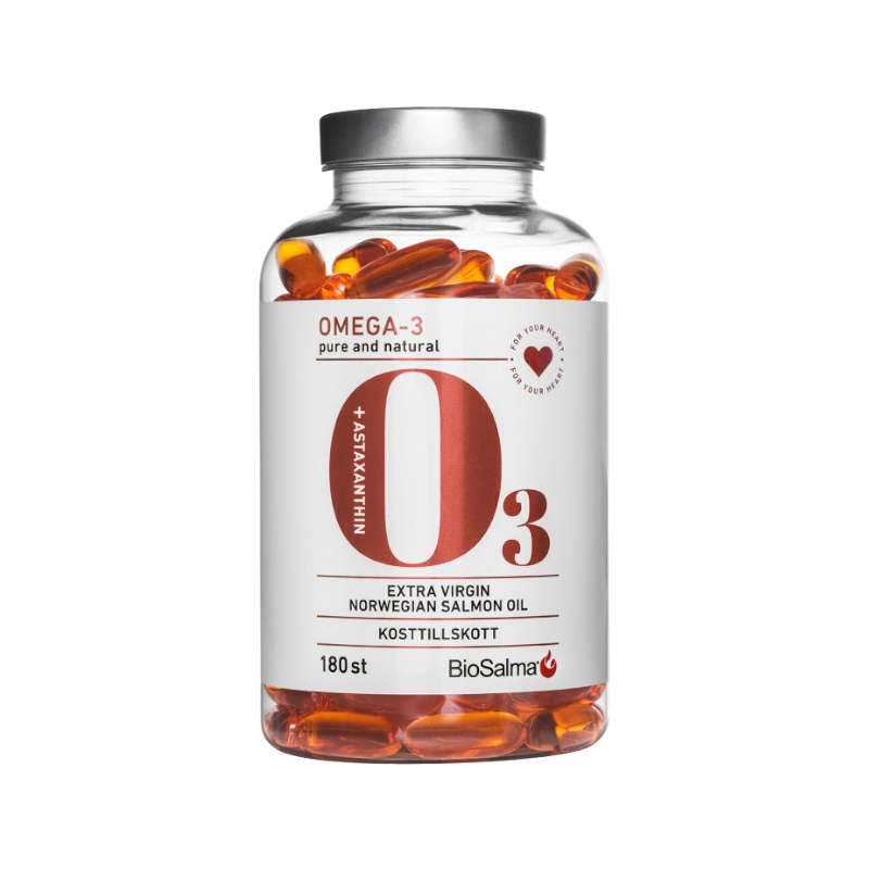 BioSalma Omega-3 fiskolja kapslar med norsk laxolja och astaxantin