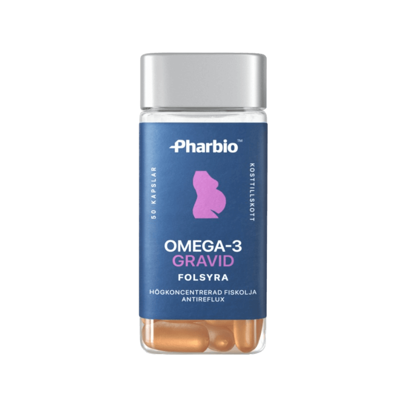 Pharbio Omega-3 gravid med folsyra för gravida kvinnor