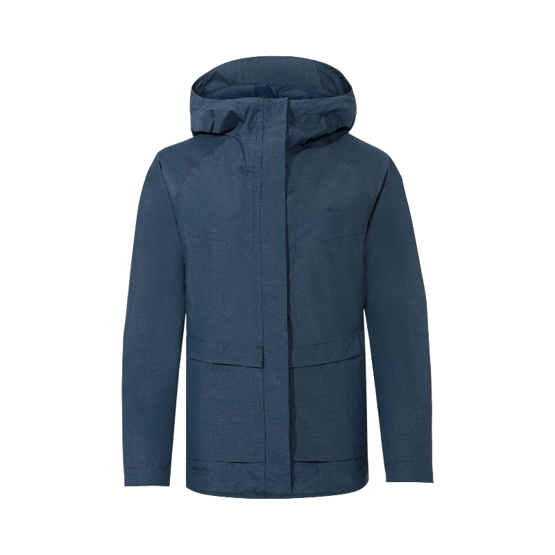 Vaude Comyou Pro regnjacka för dam i blått, teknisk modell med praktiska fickor.