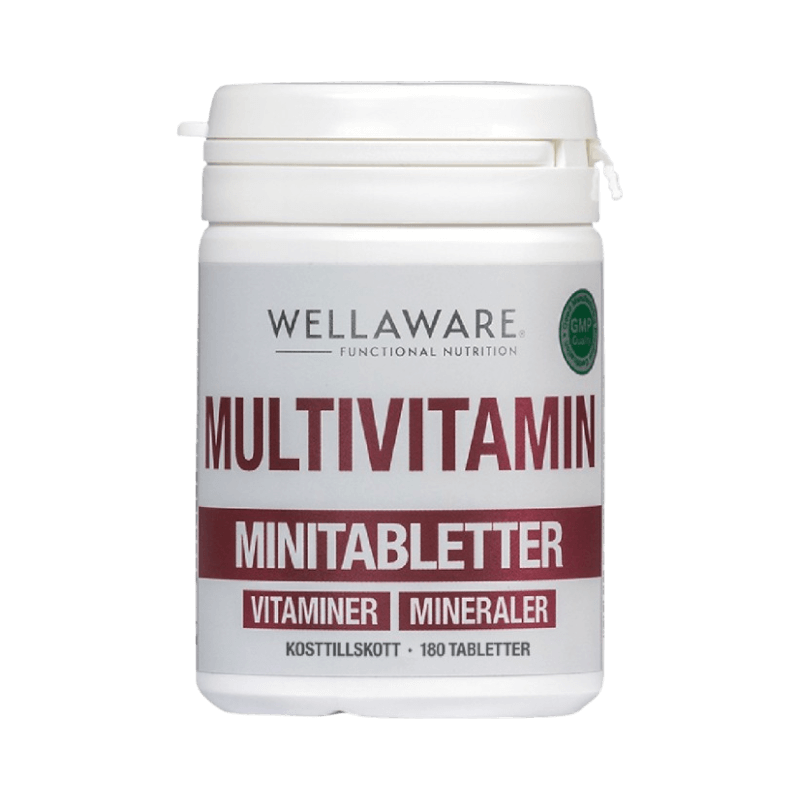 WellAware Multivitamin med 180 minitabletter, kosttillskott med vitaminer och mineraler.